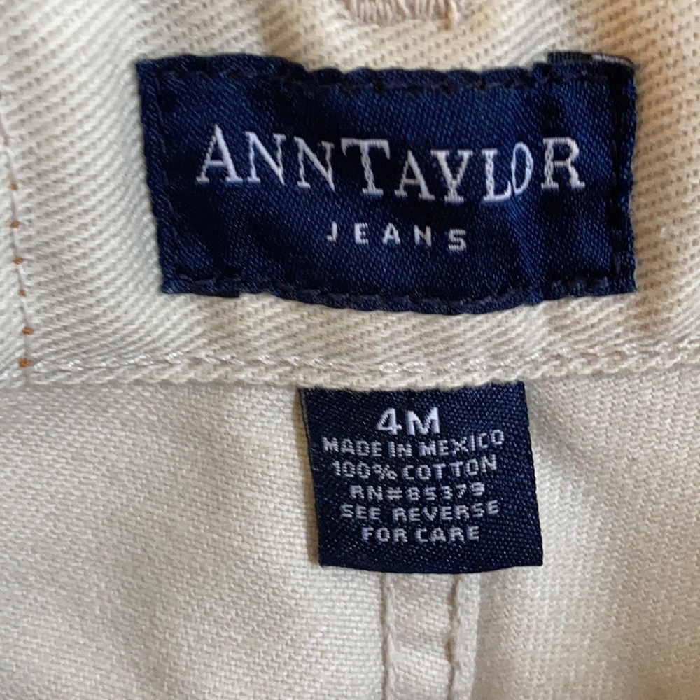 Ann Taylor light sand jeans size 4 - Picture 4 of 6